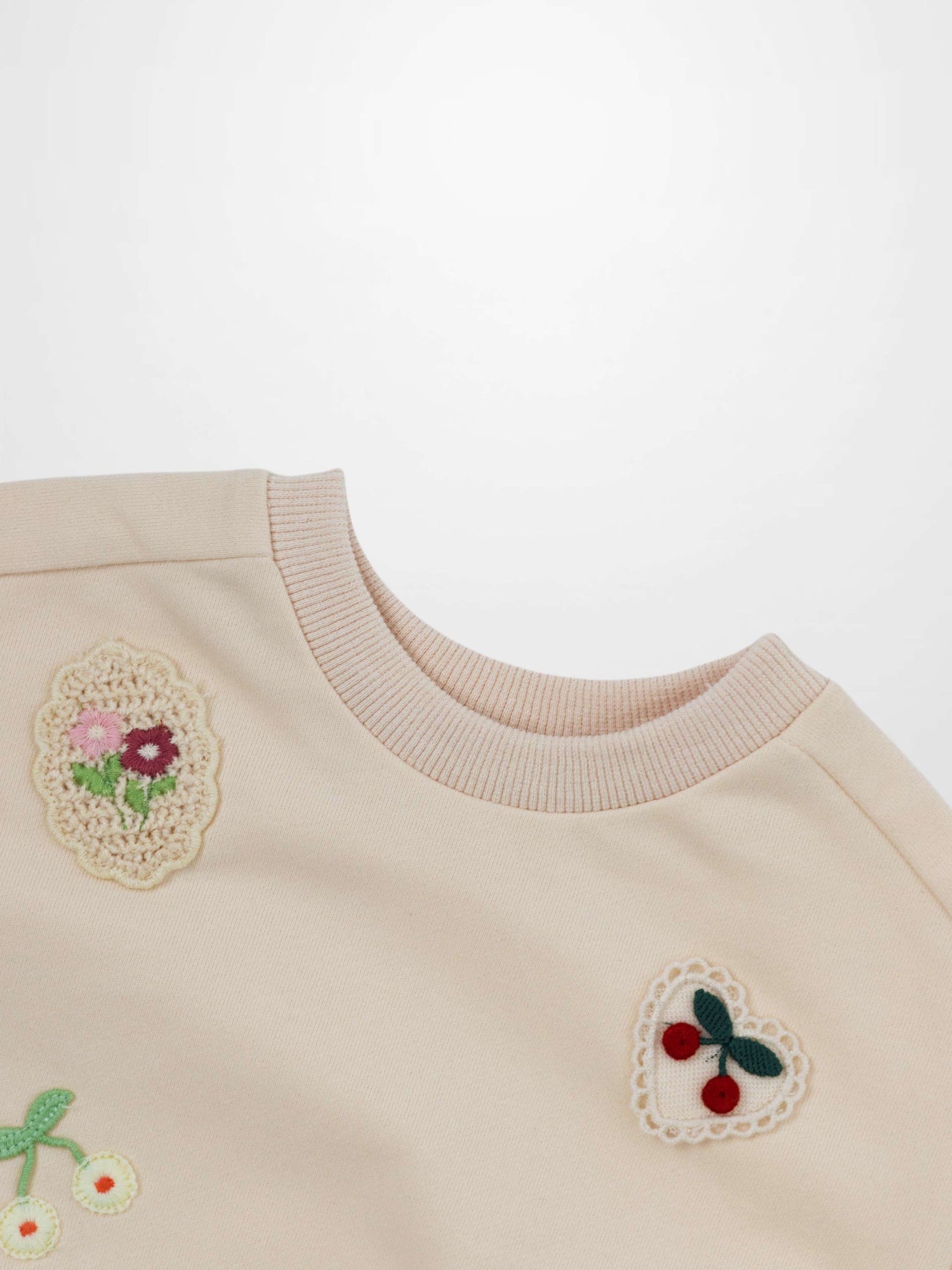 Crochet Patch Sweatshirt &amp; Leggings Set