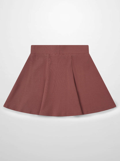 Embossed Logo Skirt - Brick