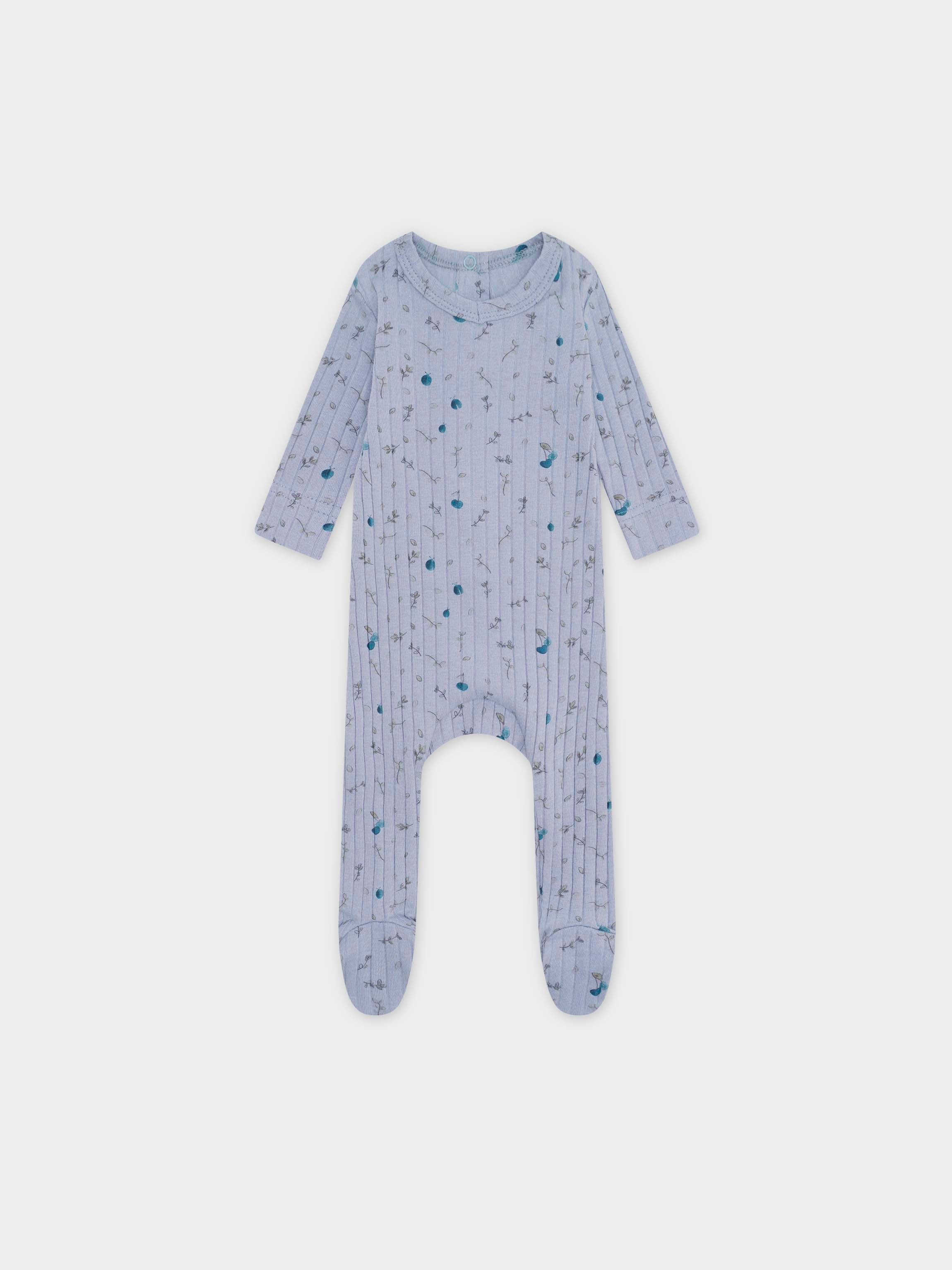Mini Berry Stretchy, Beanie and Bib-Blue