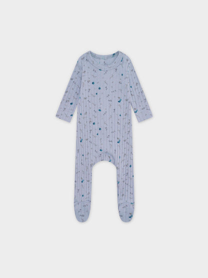 Mini Berry Stretchy, Beanie and Bib-Blue