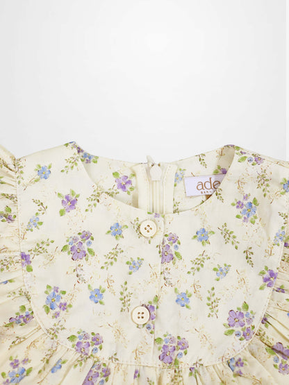 Ivory Flower Dress - Sleeveless