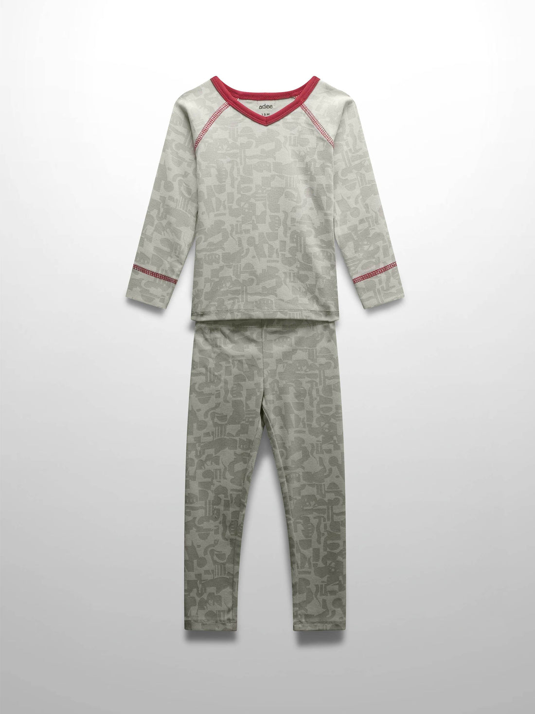 Abstract Pajamas-Red