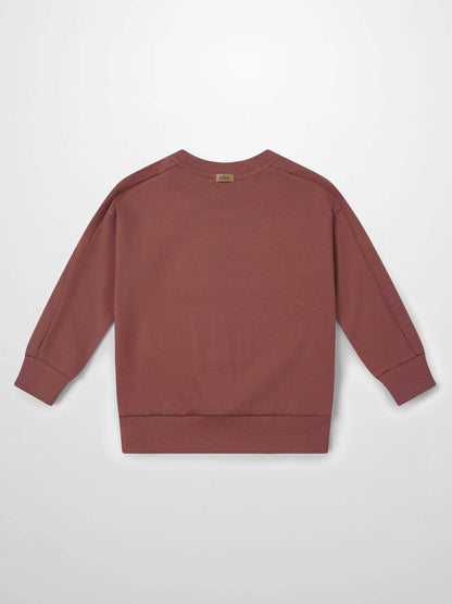 Embossed Logo Sweatshirt - Brick