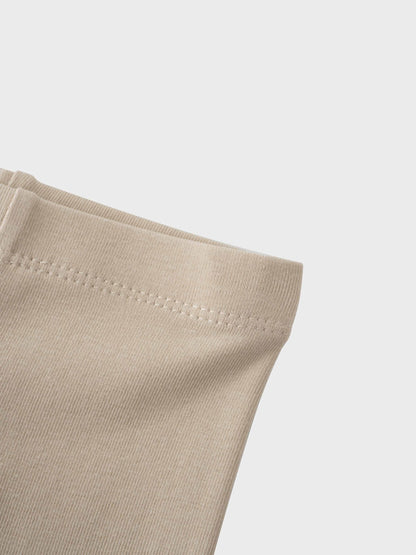 Non Ribbed Leggings - Taupe