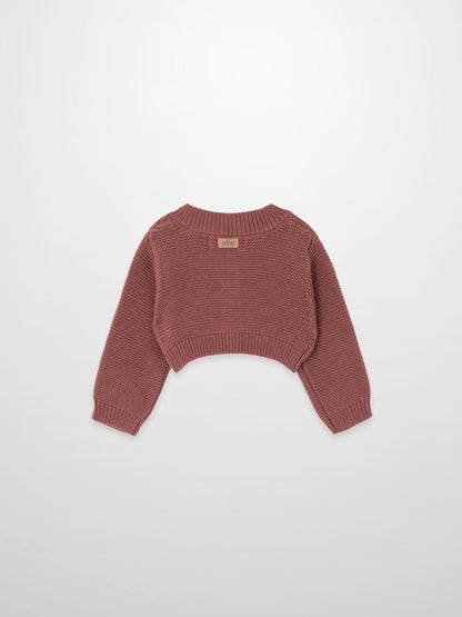 Cropped Cardigan  - Pink