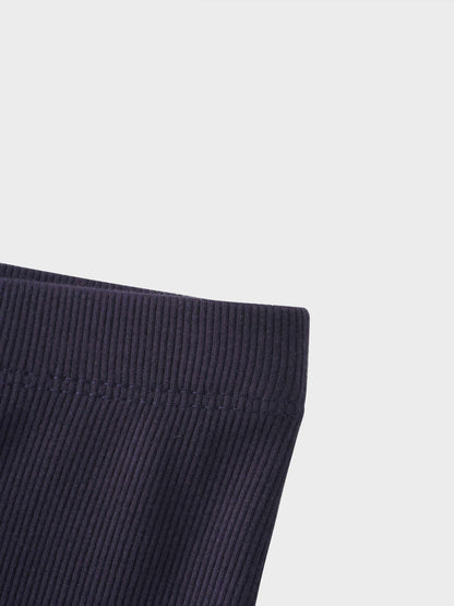 Crossover Thin Ribbed Pajama - Navy