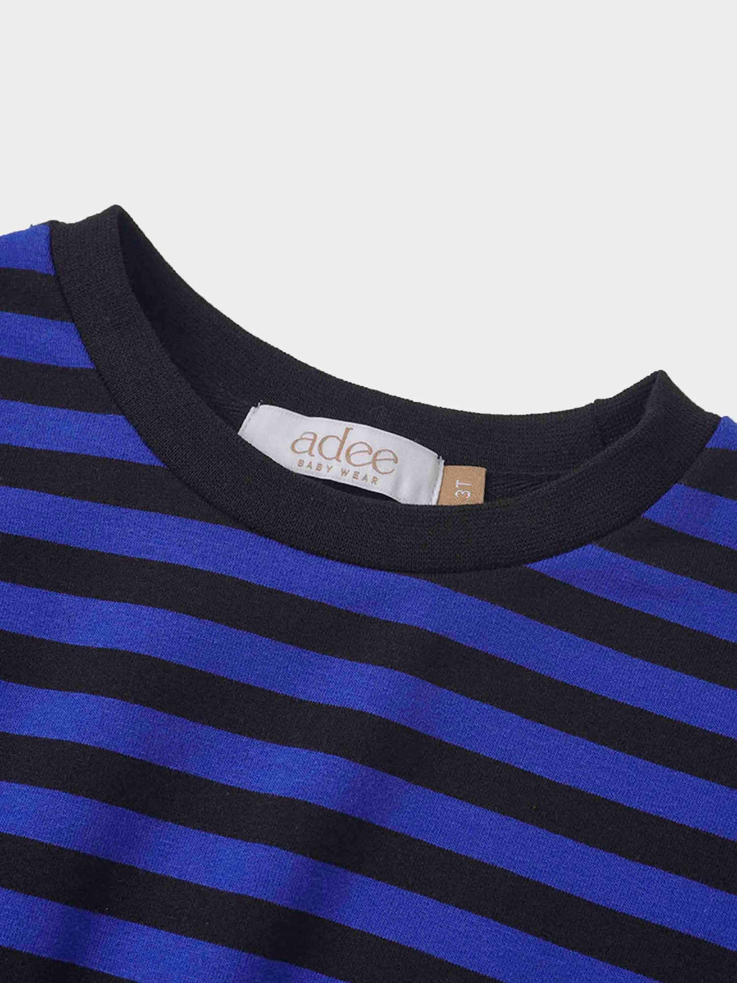 Striped Drawstring Dress - Blue &amp; Black