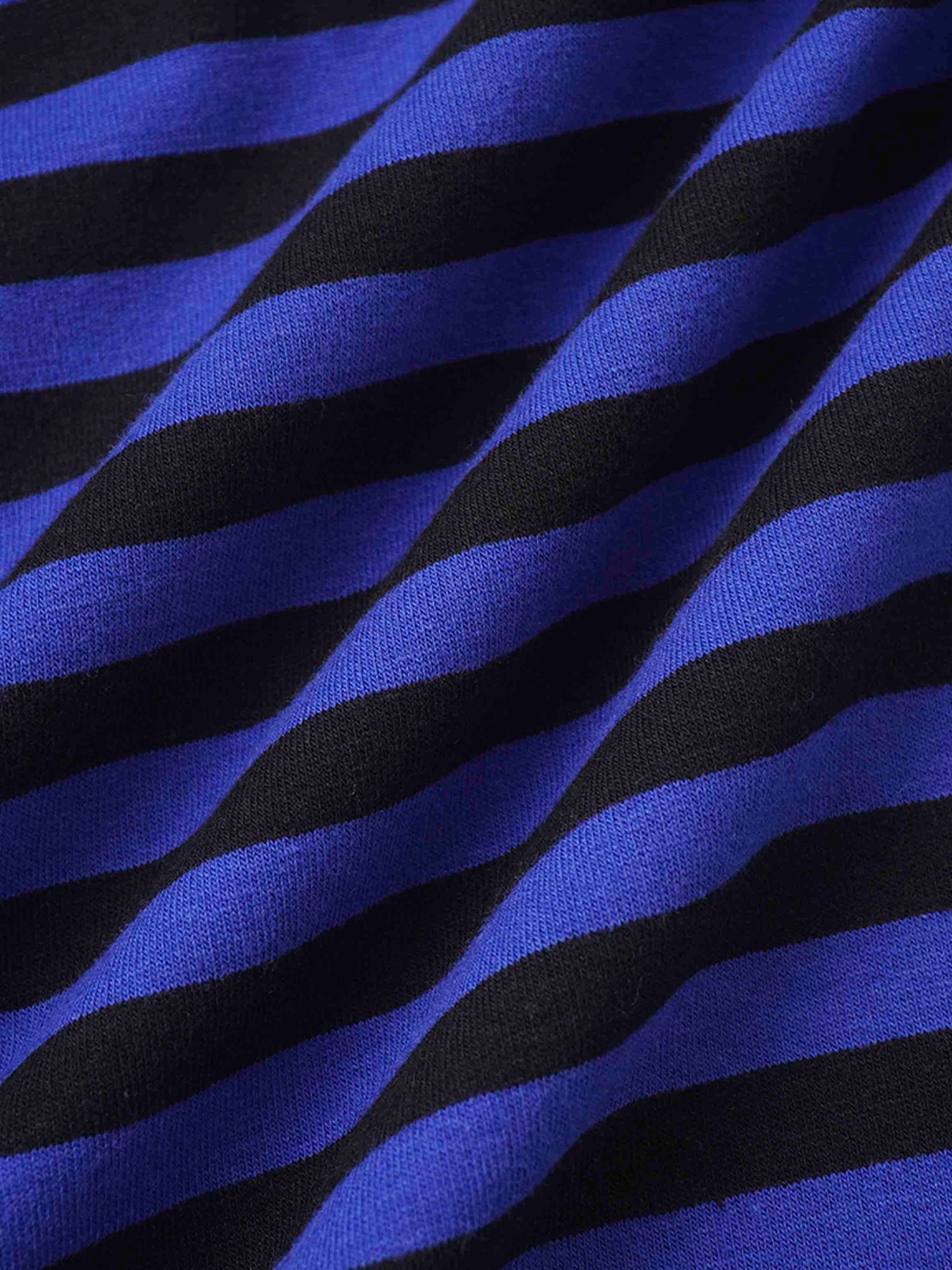 Striped Drawstring Dress - Blue &amp; Black