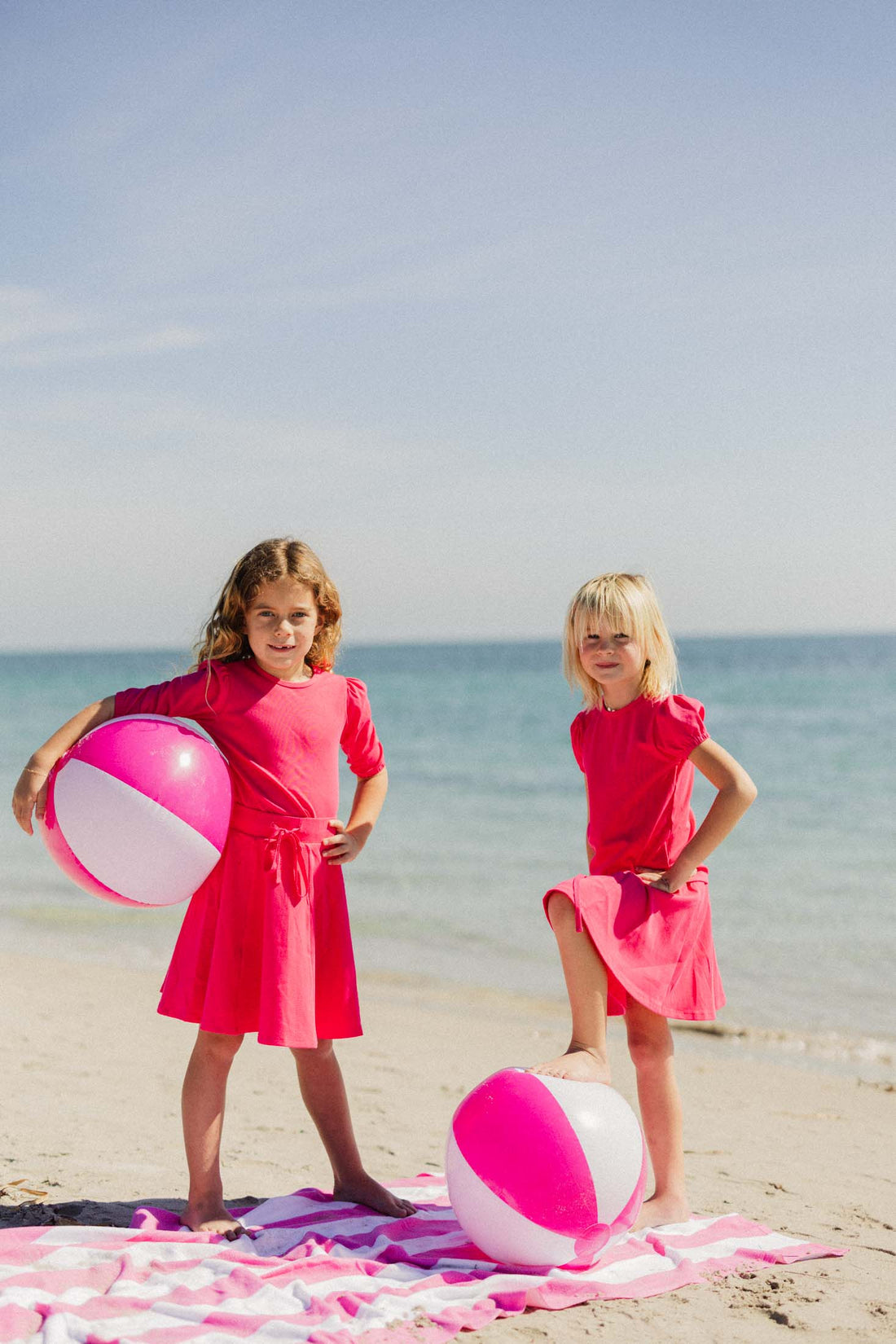 Pink Skirt with 3/4 Sleeve Bubble Shirt