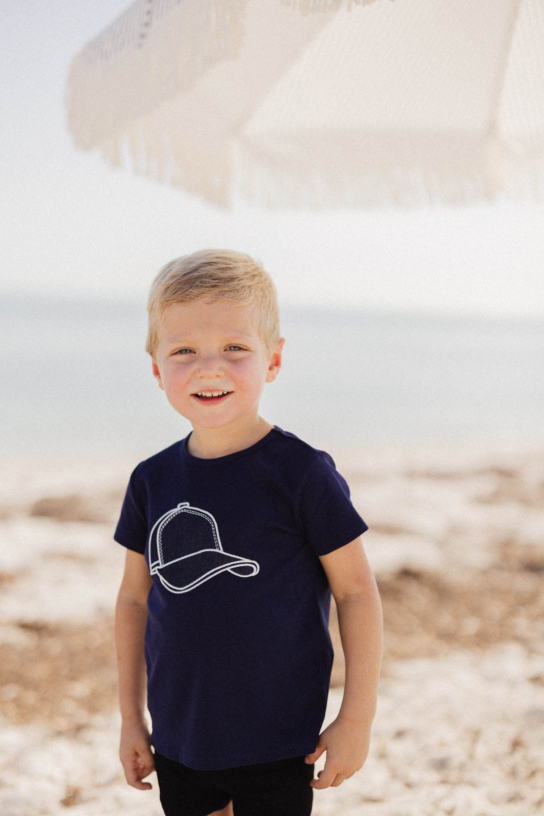 Baseball Cap T-shirt -Navy