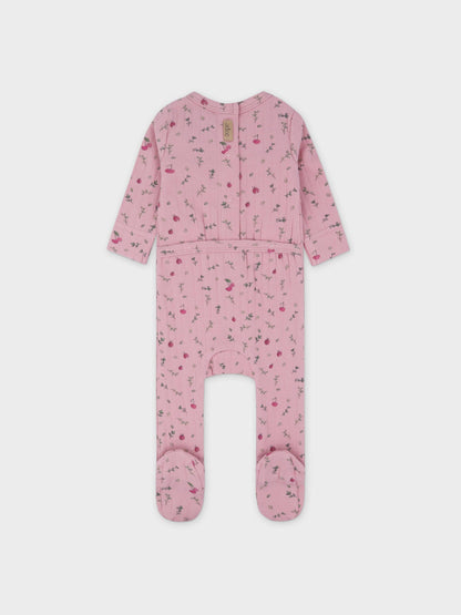 Mini berry Stretchy, Beanie and Bib-Pink