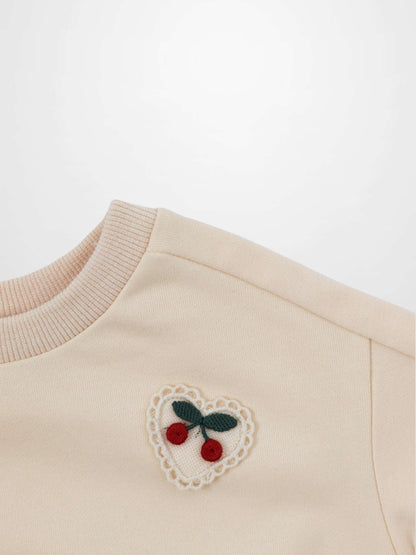 Crochet Patch Sweatshirt &amp; Leggings Set