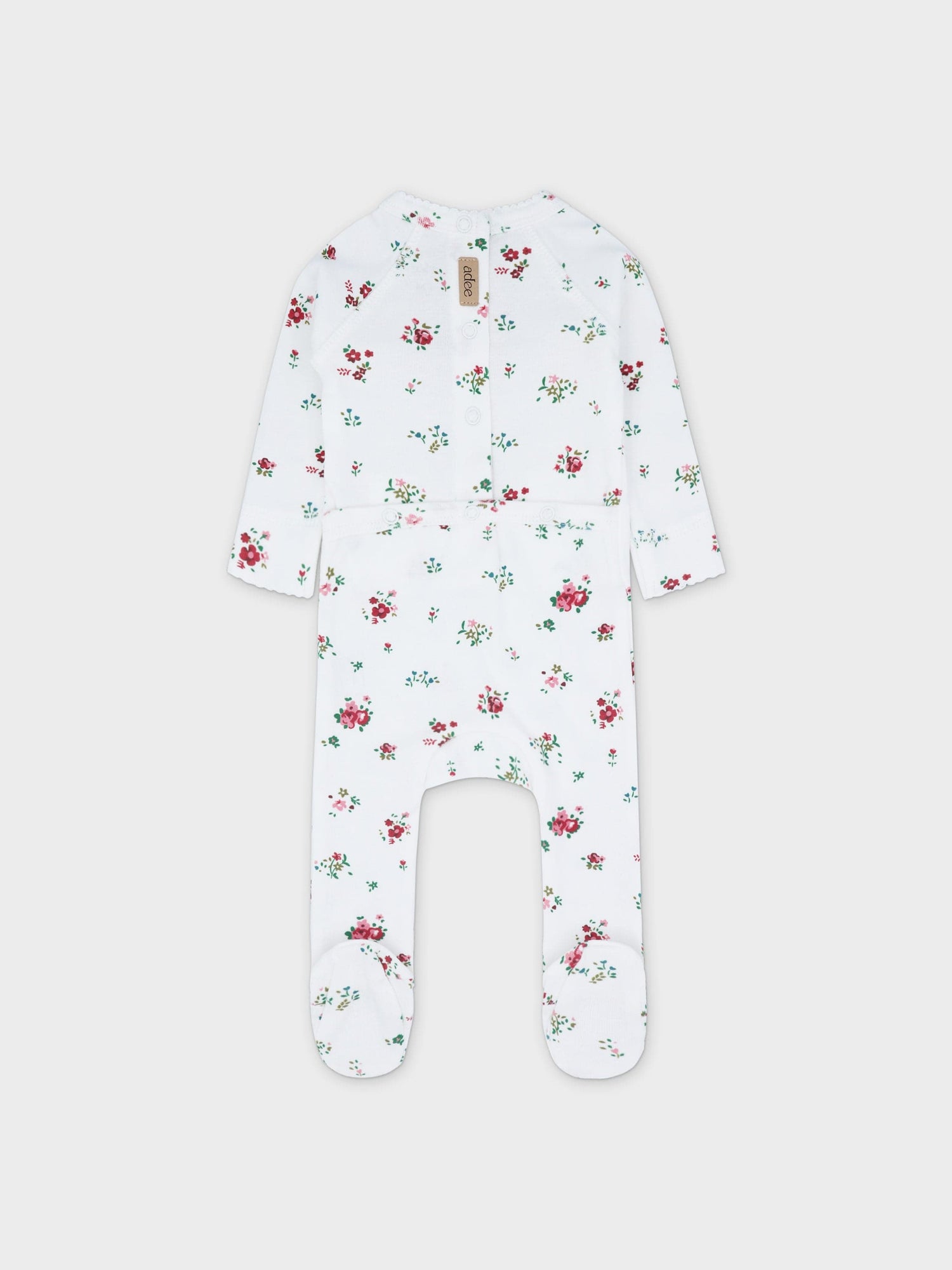 Freesia Flower Stretchy, Bonnet &amp; Bib- Red