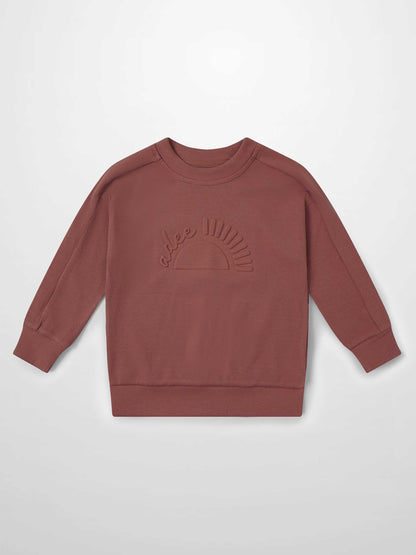 Embossed Logo Sweatshirt - Brick