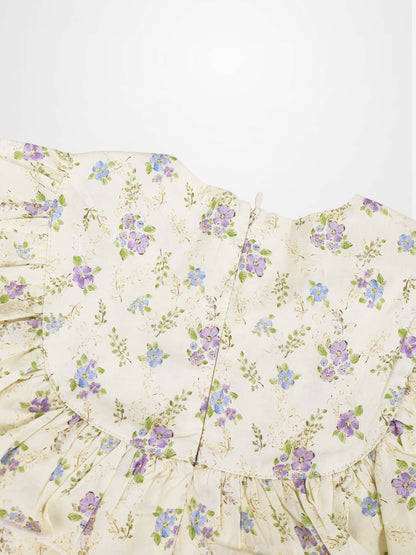 Ivory Flower Dress - Sleeveless