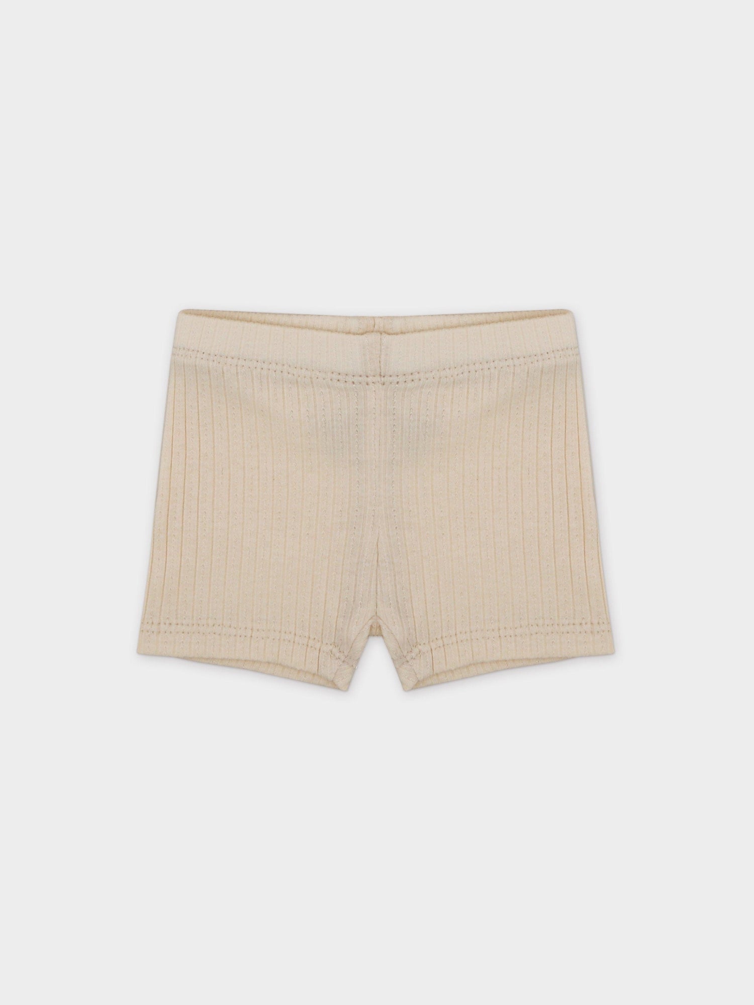 Pointelle V-Neck Short Set-Ivory