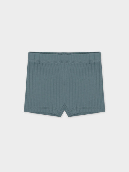 Pointelle V-Neck Short Set-Sea Blue