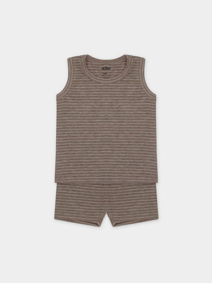Tank Set-Heathered Tan