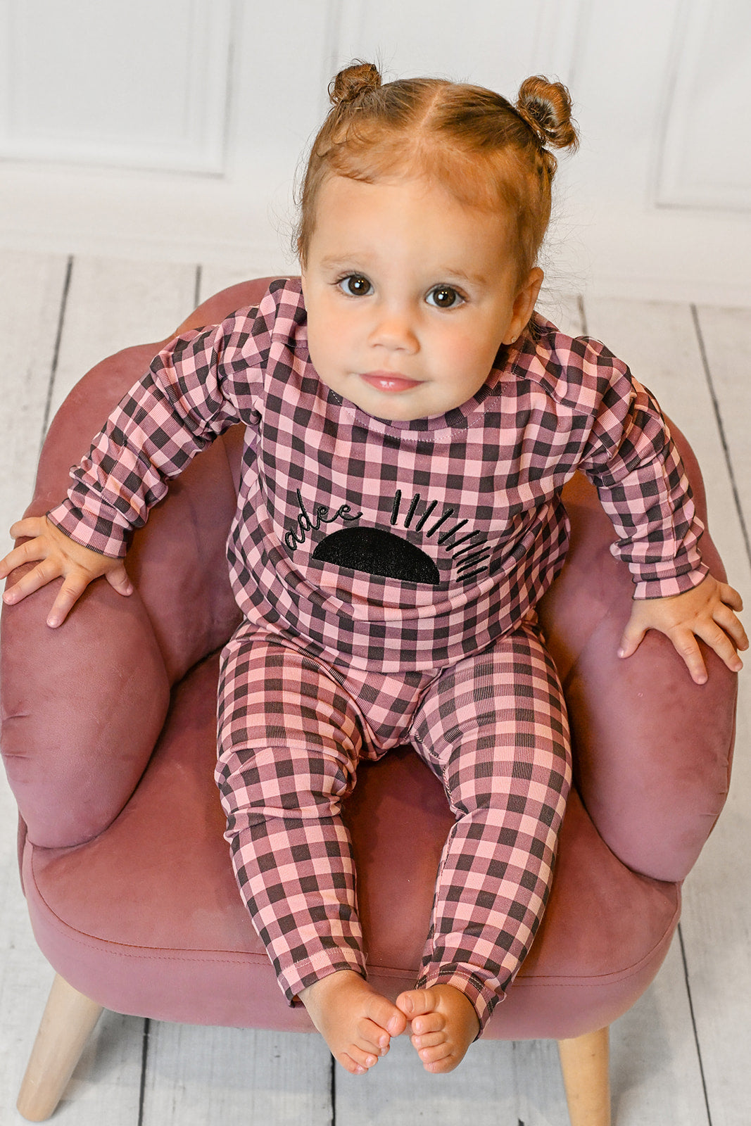 Gingham Pajamas - Burgundy