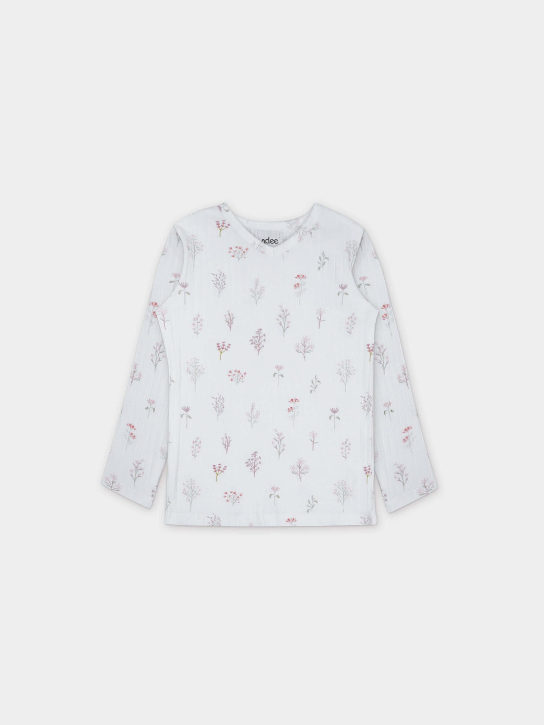 Girls pajamas with pink flowers