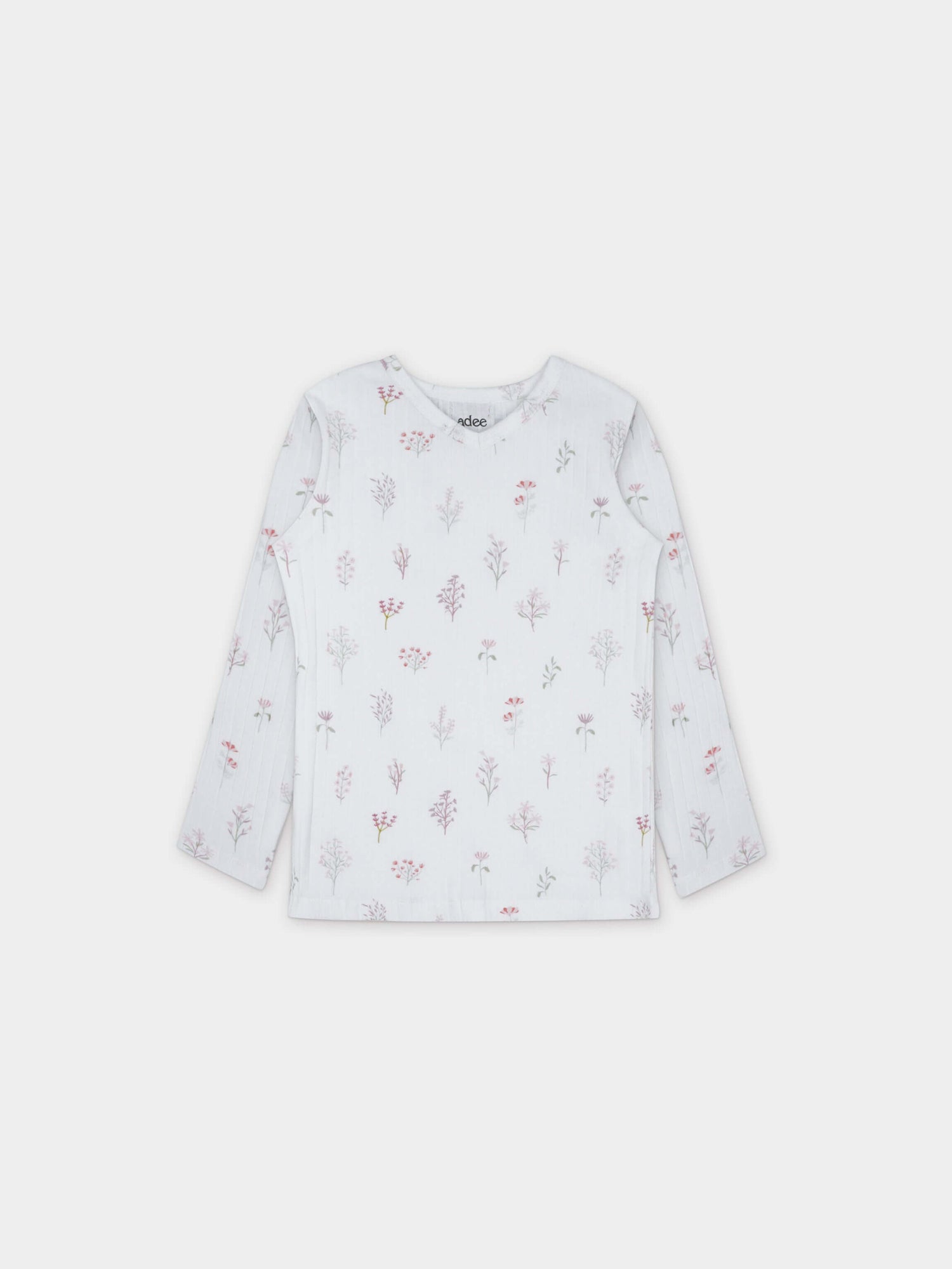 Girls pajamas with pink flowers