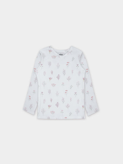 Girls pajamas with pink flowers