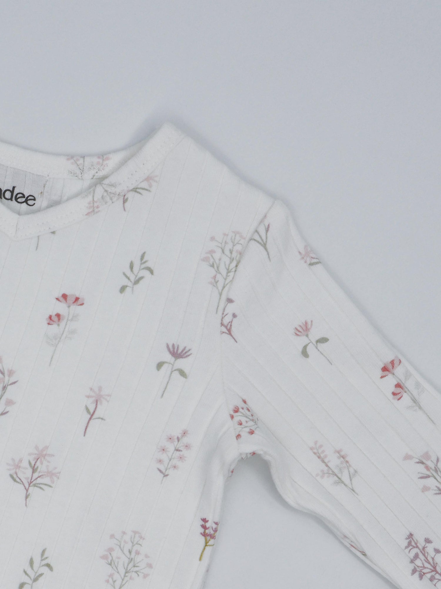 Girls pajamas with pink flower print