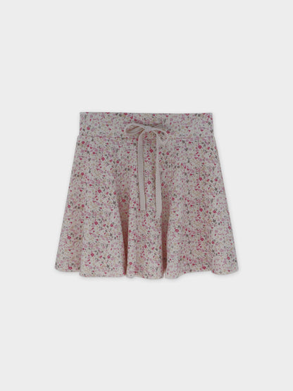Water Color 3/4 Sleeve Shirt &amp; Skirt-Pink
