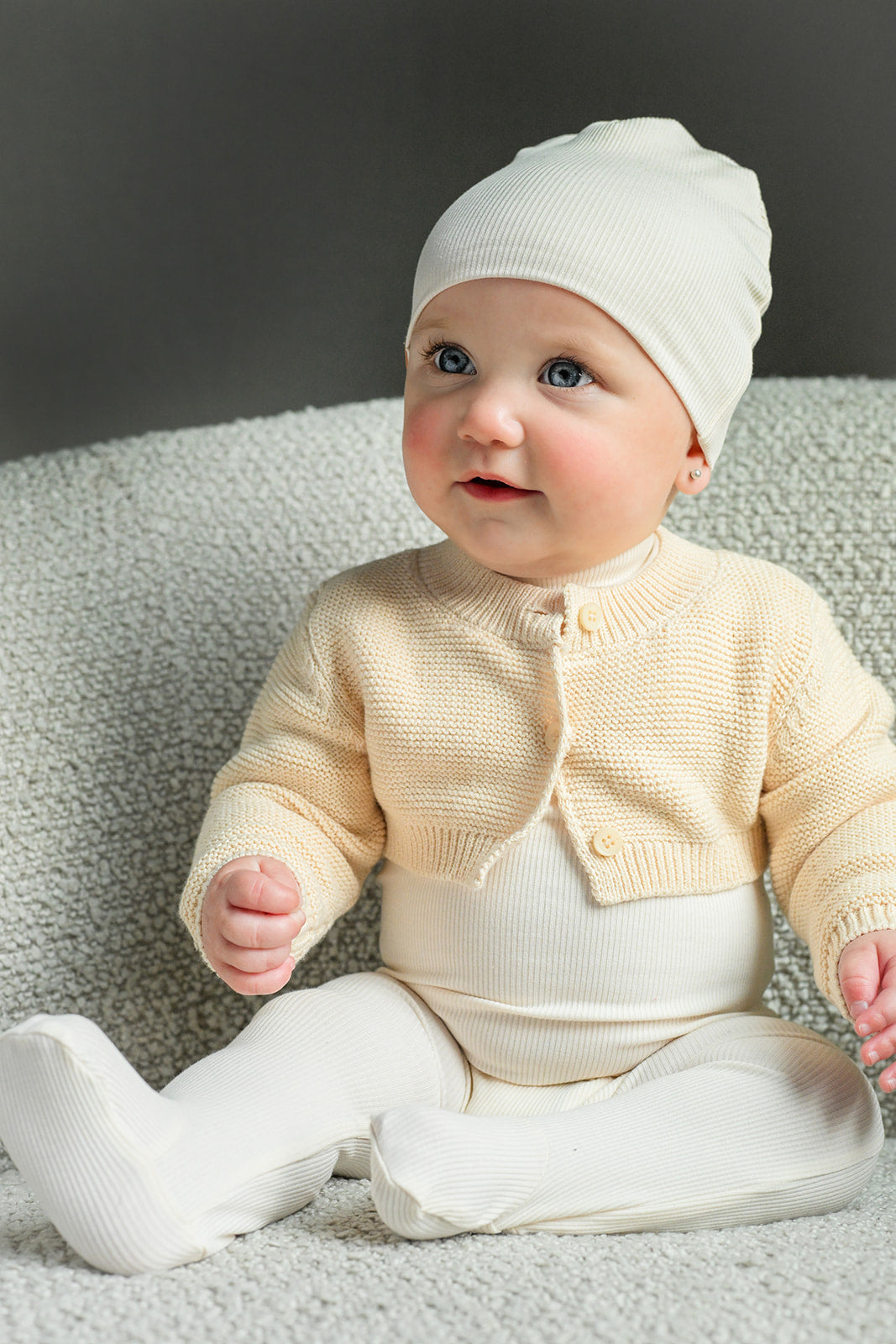 Mock Neck Stretchy - Ivory