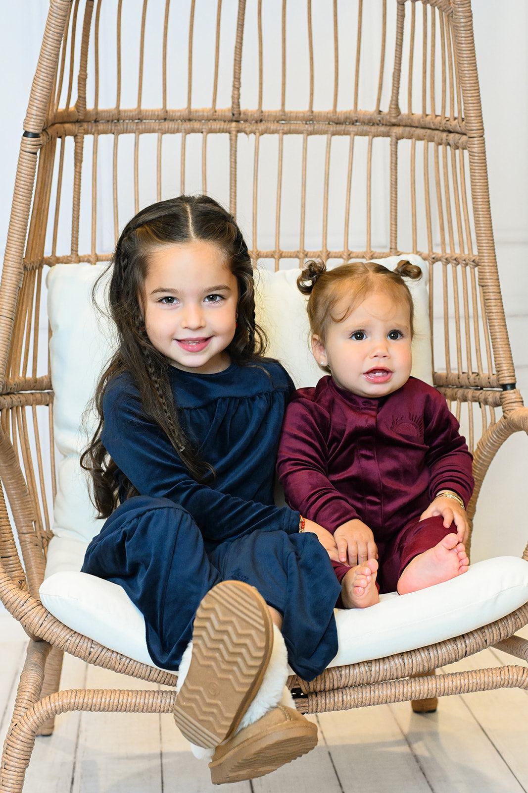 Velour Bomber Set - Burgundy