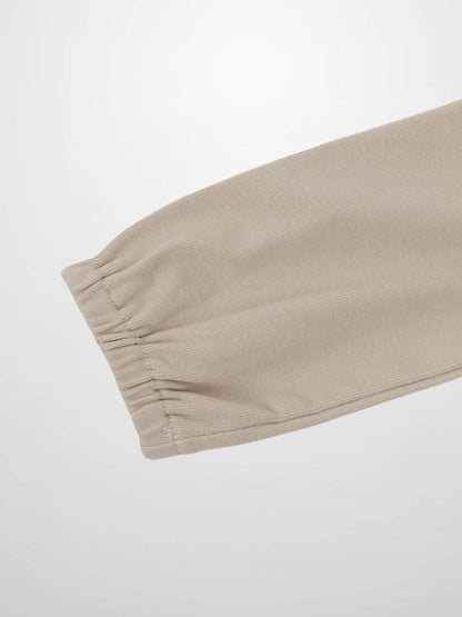 Ribbed Bow Shirt - Taupe