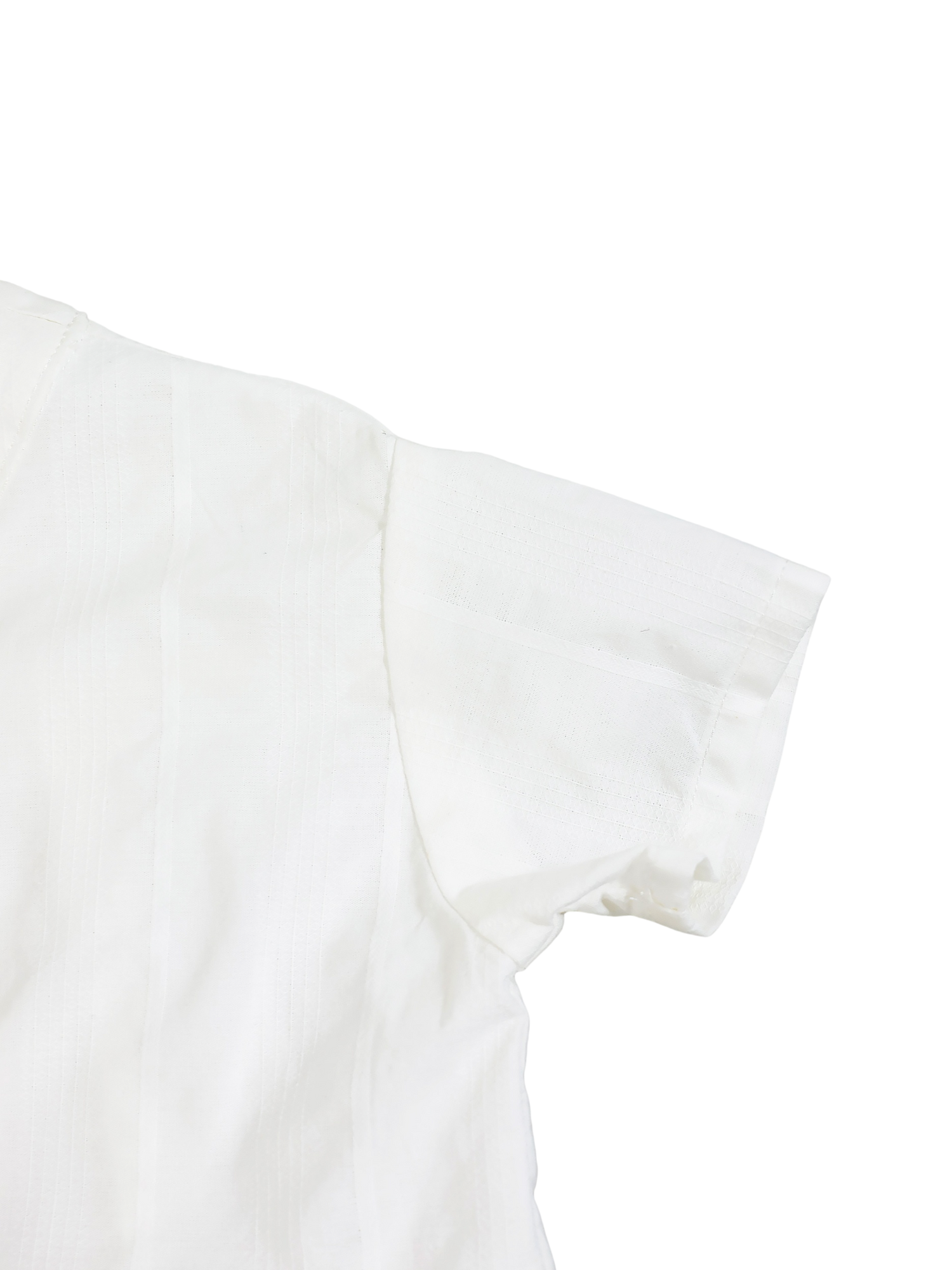 Textured White Cotton Shirt