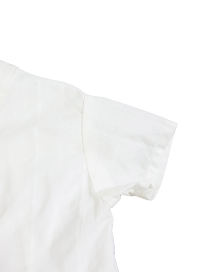 Textured White Cotton Shirt