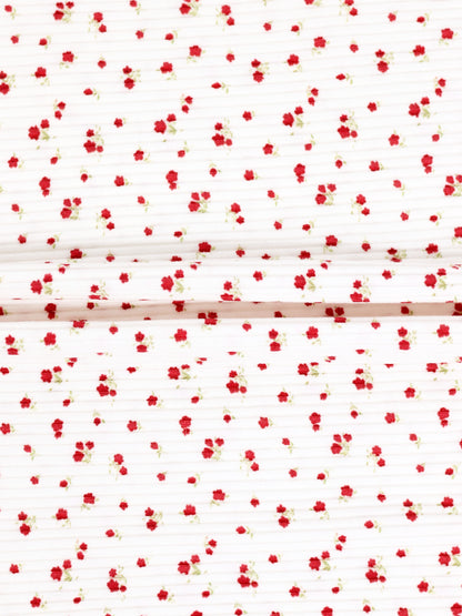 Red Flower Blanket with Lace