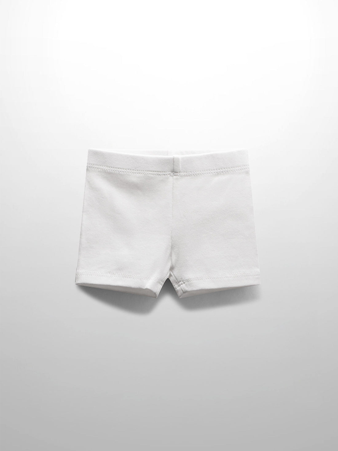 Biker Shorts Non Ribbed-White