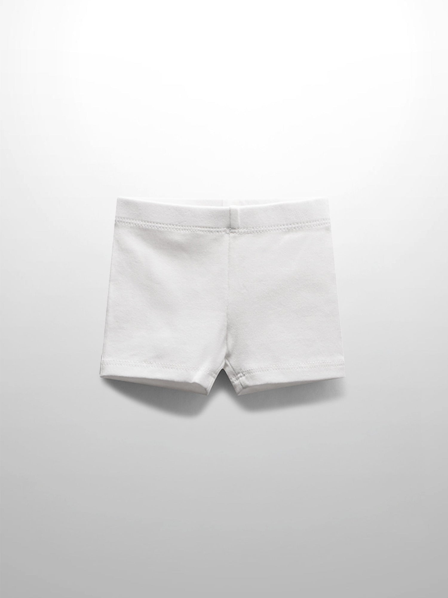 Biker Shorts Non Ribbed-White