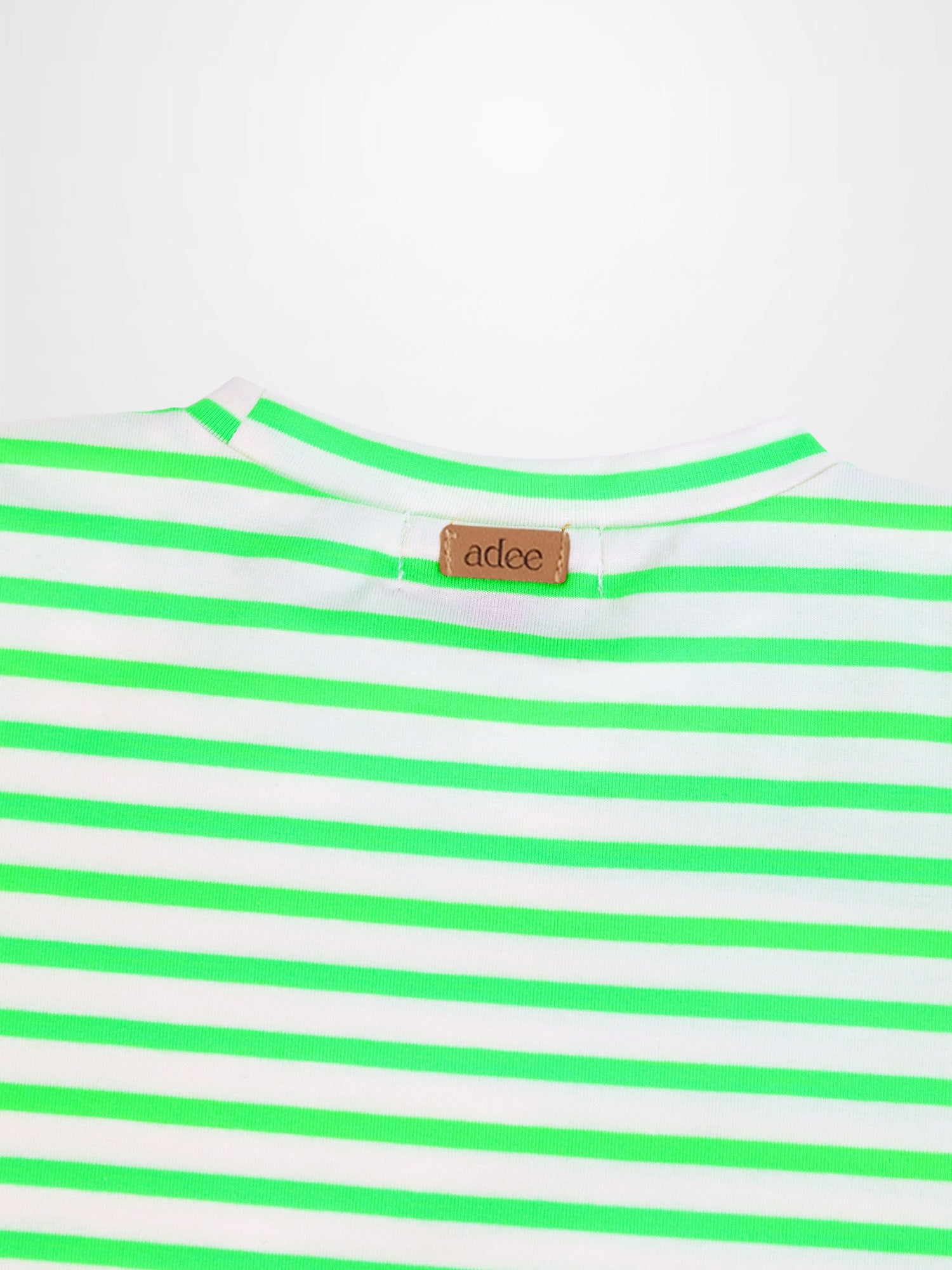 Neon Green Striped Boxy T-shirt
