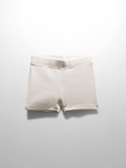 Biker Shorts Thin Ribbed- Off White