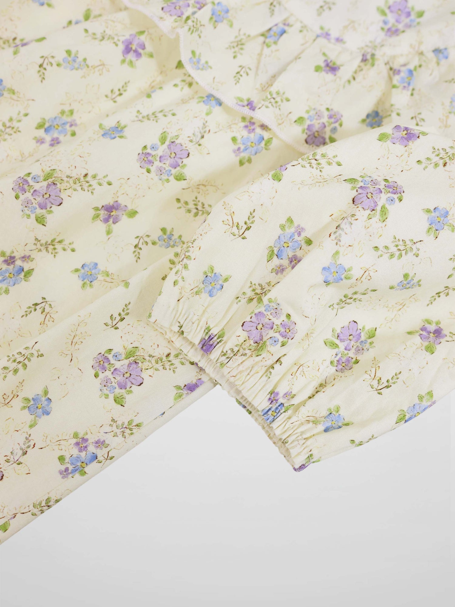 Ivory Flower Dress - 3/4 Sleeve