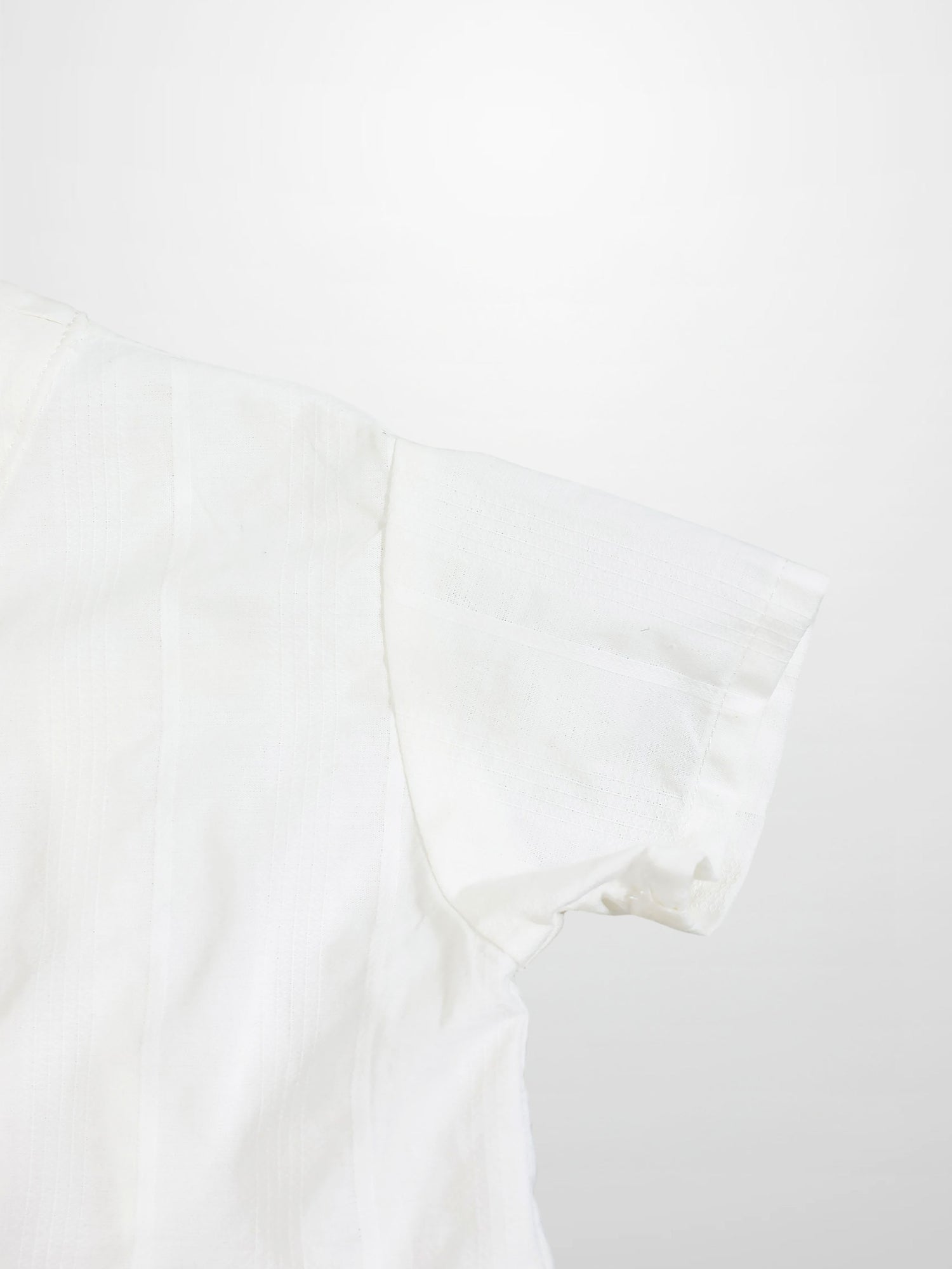 Adee textured white cotton shirt for boys, dressy top with subtle vertical stripe texture.