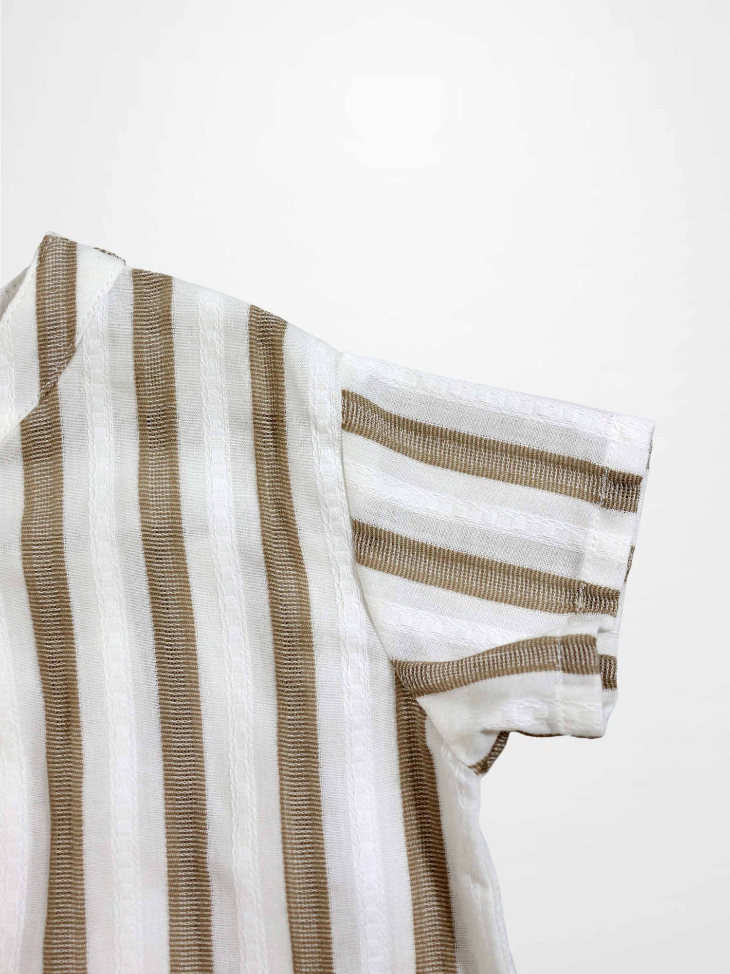Tan and White Striped Shirt