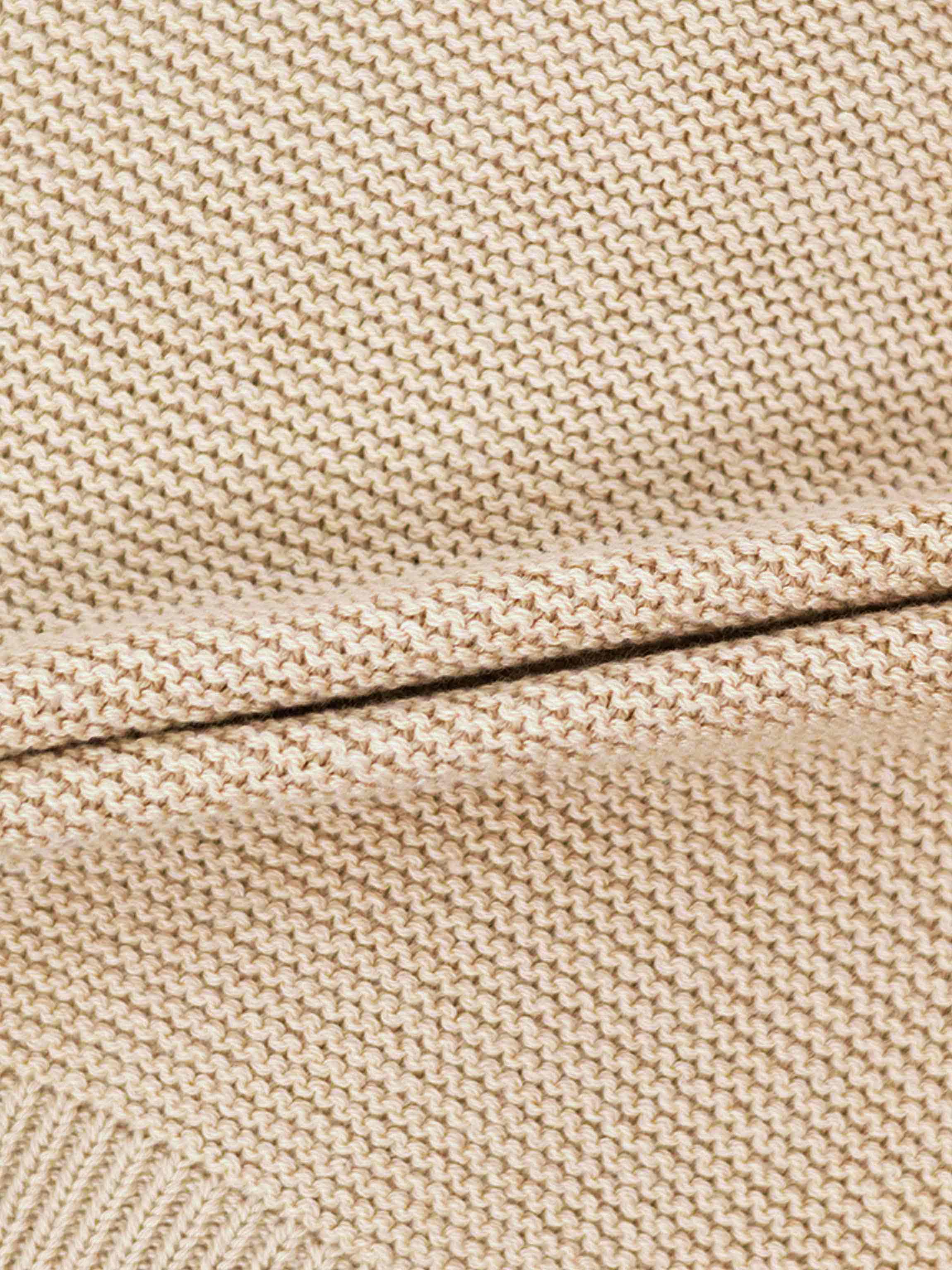 Cropped Cardigan with Lace - Ivory