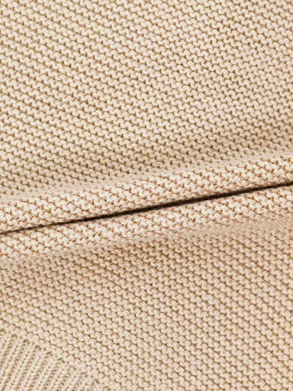 Cropped Cardigan with Lace - Ivory