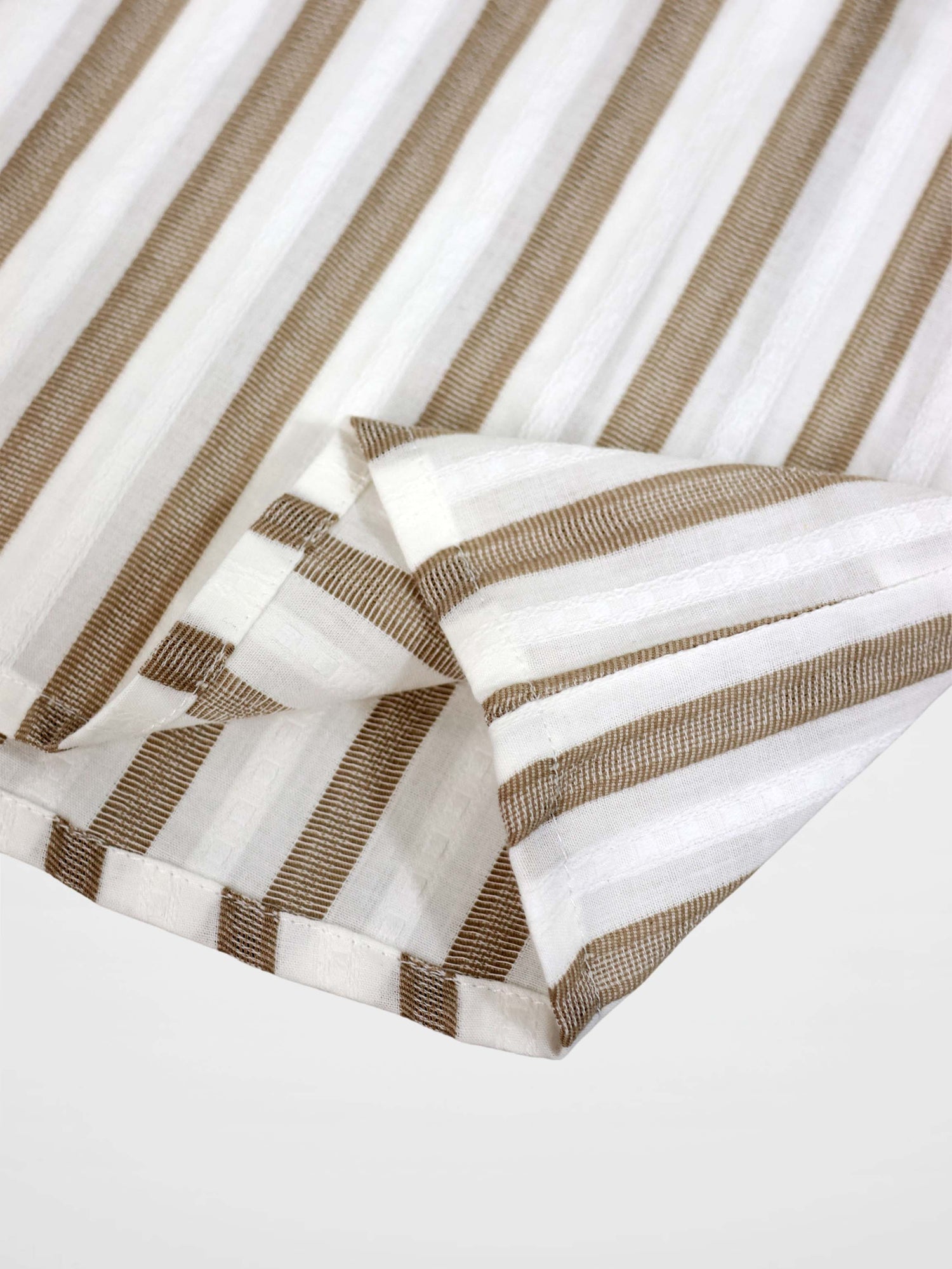 Tan and White Striped Shirt