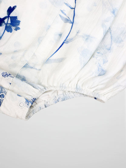 Blue Flower Romper