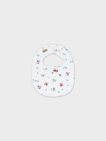 Freesia Flower Stretchy, Bonnet &amp; Bib- Red