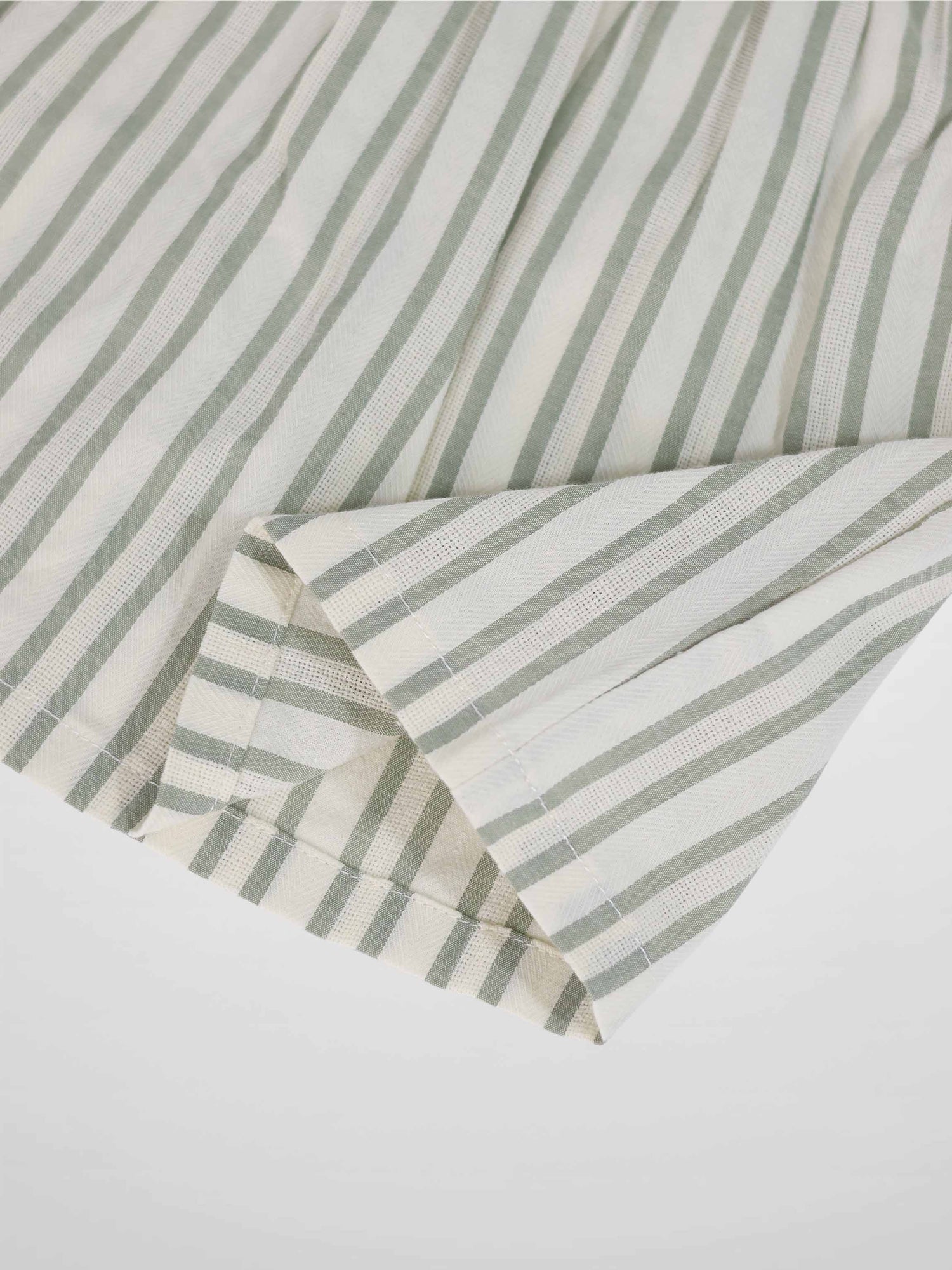 Green Striped Ruffled Shirt &amp; Bloomers Set