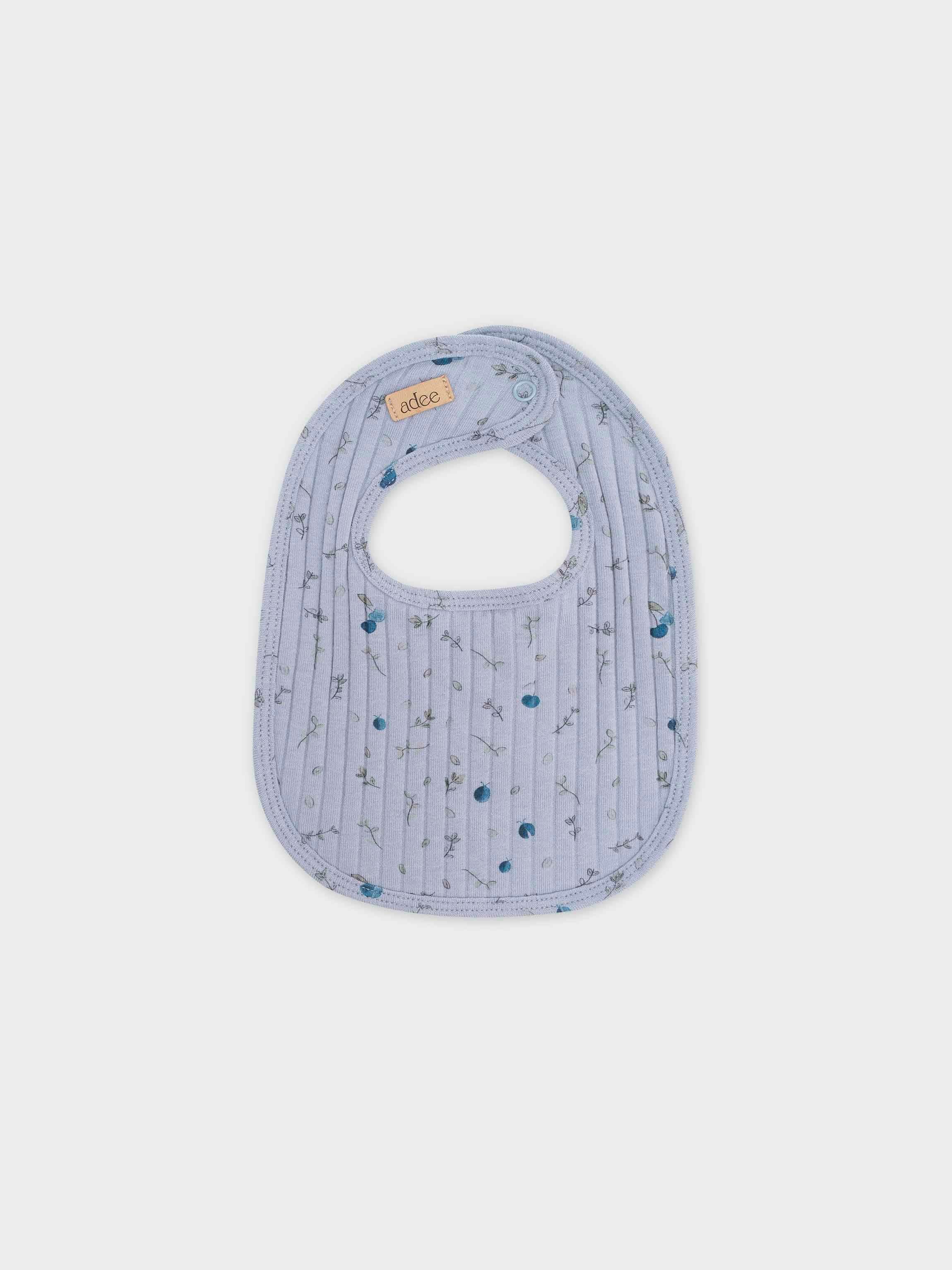 Mini Berry Stretchy, Beanie and Bib-Blue
