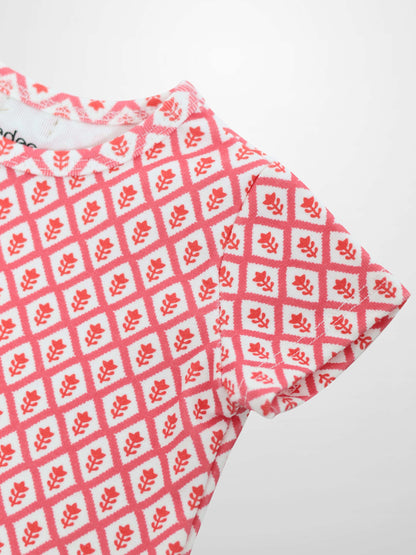 Diamond Flower T-Shirt - Short Sleeve