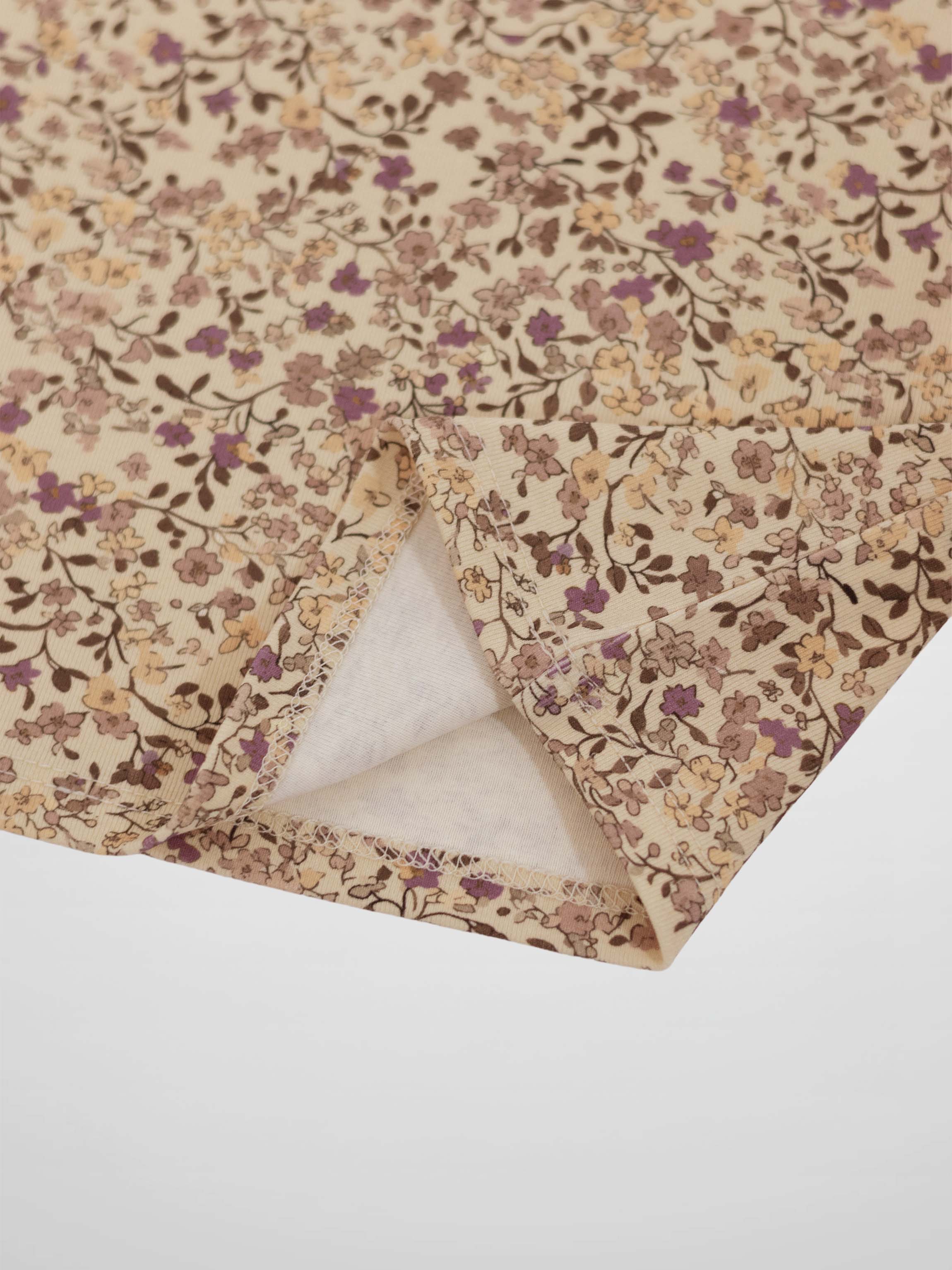 Purple Flower Short Sleeve Shirt